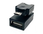 Переходник USB 2.0 type A female to micro USB type B male, поворотный в 2-х плоскостях 360°/ 360° OTG Espada модель: EUSB2fmcUSBm360 / для настройки приема сигнала с беспроводных устройств, так же для подключения USB флешки к смартфону /