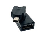 Переходник USB 2.0 type A female to mini USB type B male, поворотный в 2-х плоскостях 360°/ 360° OTG, модель EUSB2fmnUSBm360, Espada