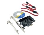 Контроллер PCI-E х1 на 2х SATA2+2 х eSATA+1х IDE, чип JMicron JMB363, модель PCIE005, Espada