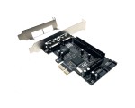 Контроллер PCI-E х1 на 2х SATA2+2 х eSATA+1х IDE, чип JMicron JMB363, модель PCIE005, Espada