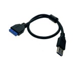 Кабель переходник с материнской платы 20PIN F на USB2.0, Ecab50, 50см, Espada