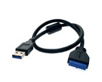 Кабель переходник с материнской платы 20PIN F на USB2.0, Ecab50, 50см, Espada