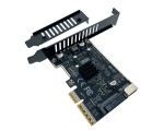Контроллер PCI-E, USB 3.2 Gen2x2 20Gbps Type-E, PCIeU322E ver2, Espada