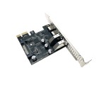 Контроллер PCI-E, USB3.0 2xtype-A+2xtype-C, chip D720201, модель EU30A2С2, Espada